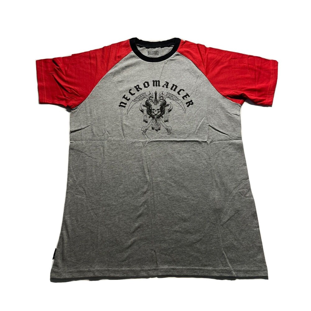 Diablo Varsity Raglan T-Shirt Heathered Grey/Red Size XL